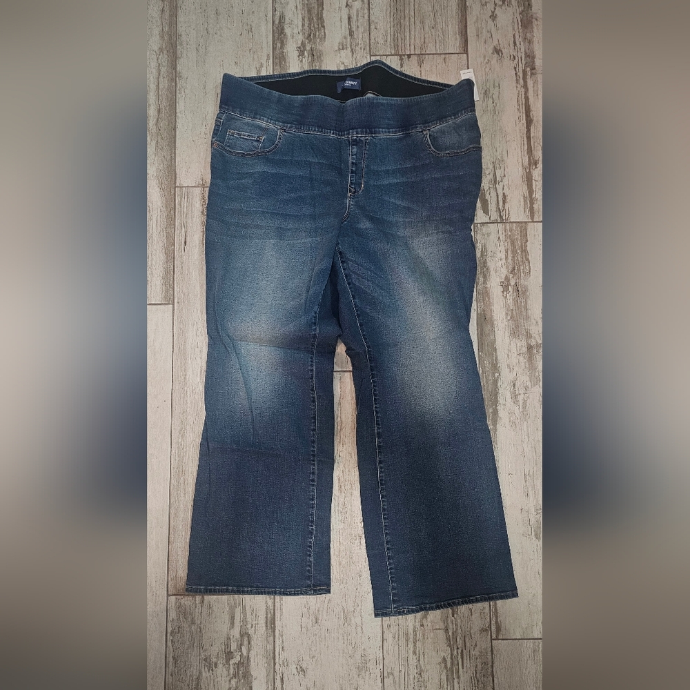 Old Navy Dark Blue Flare Jeans 24 Short NWT